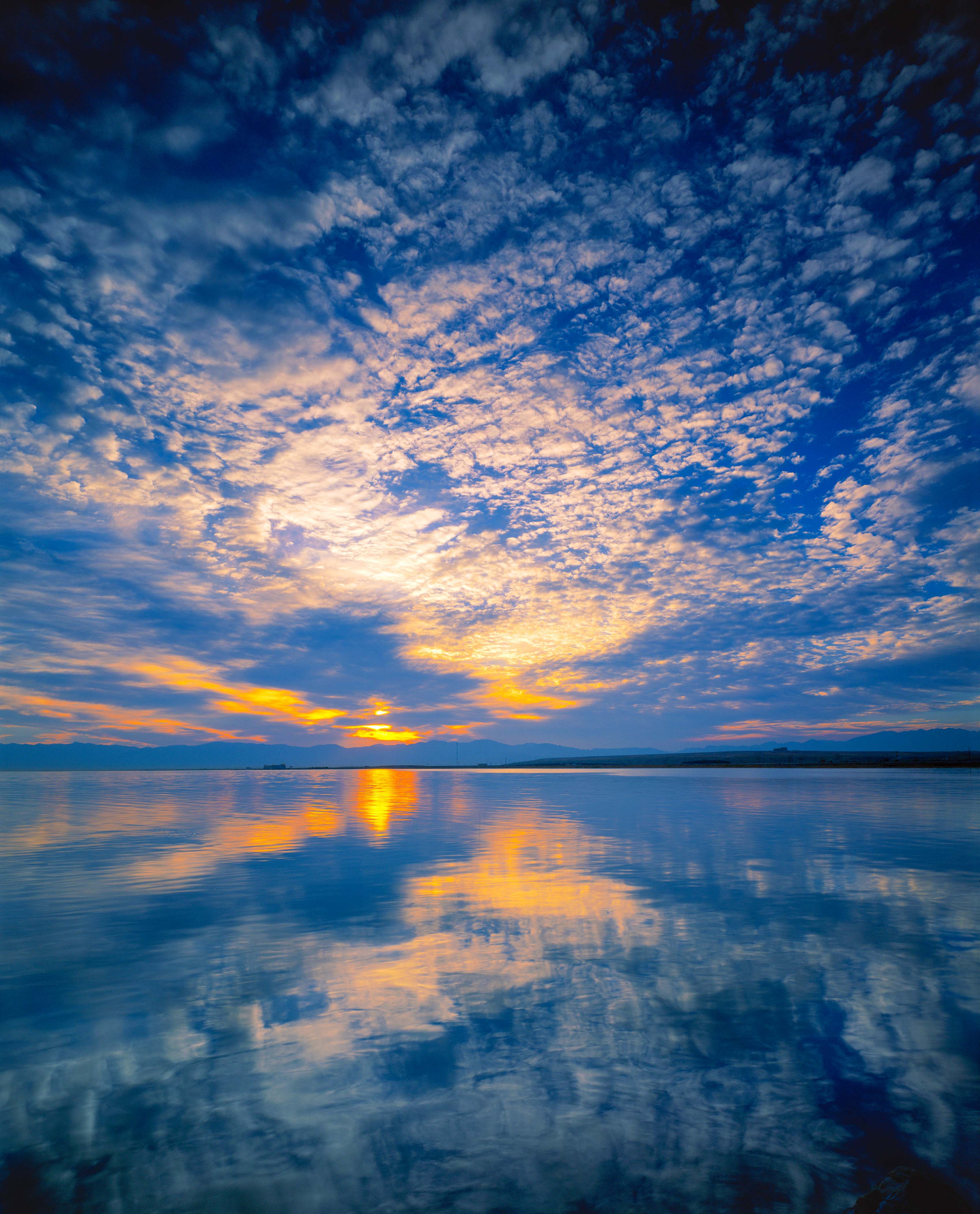 Sunrise Reflection in Great Salt Lake Photographed by Tom Till