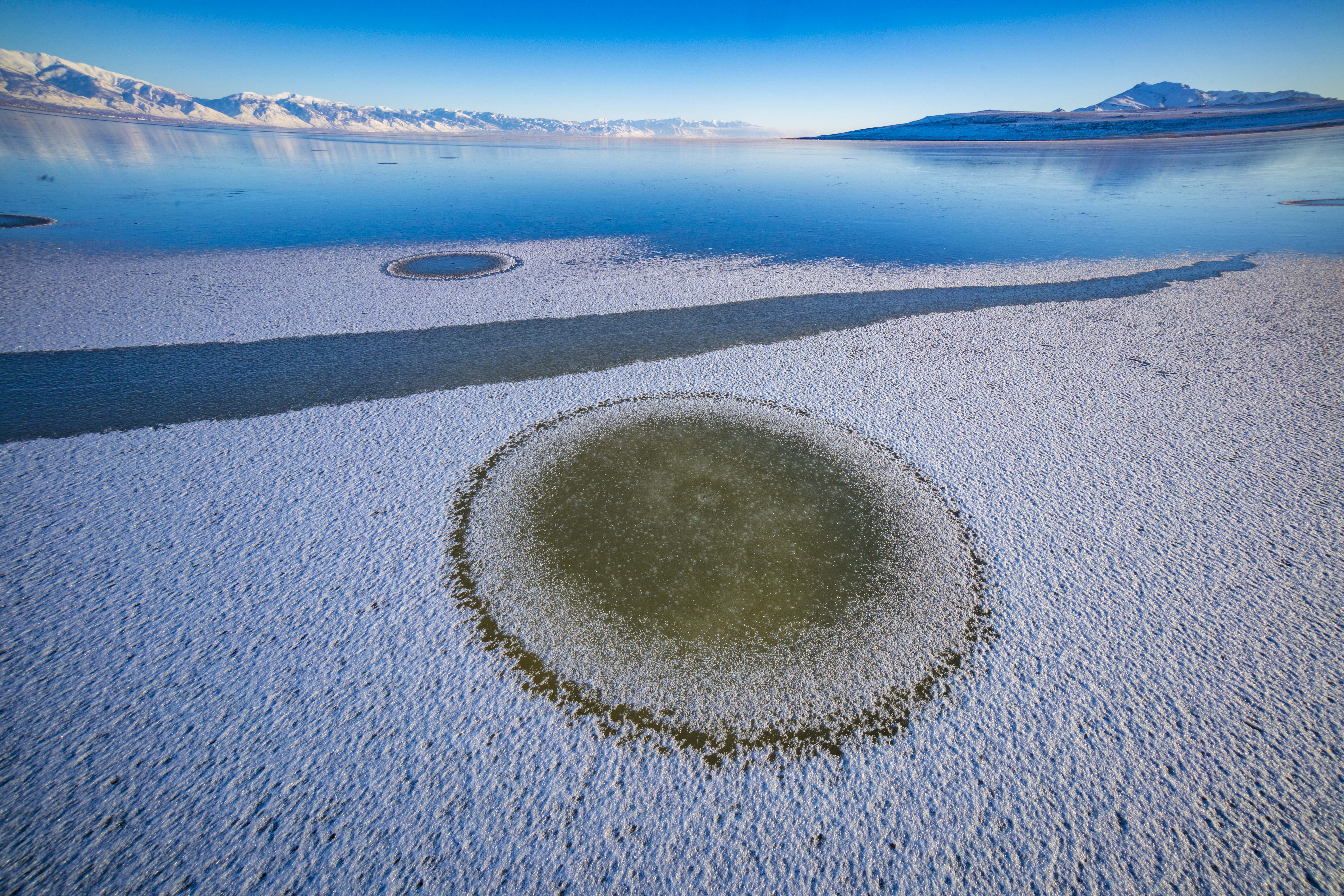 Salt Ice Circles Photographed by Tom Till