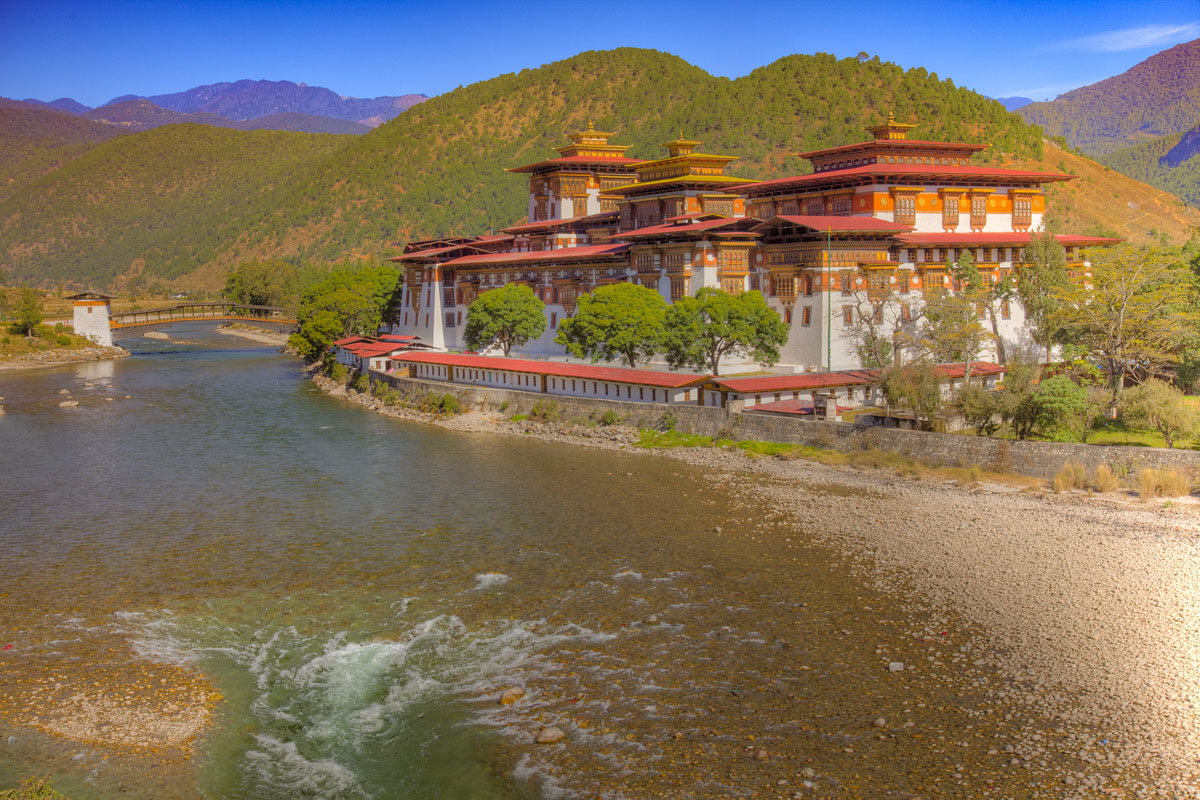 Punakha Dzong Monastery, Bhutan photographed by Tom Till