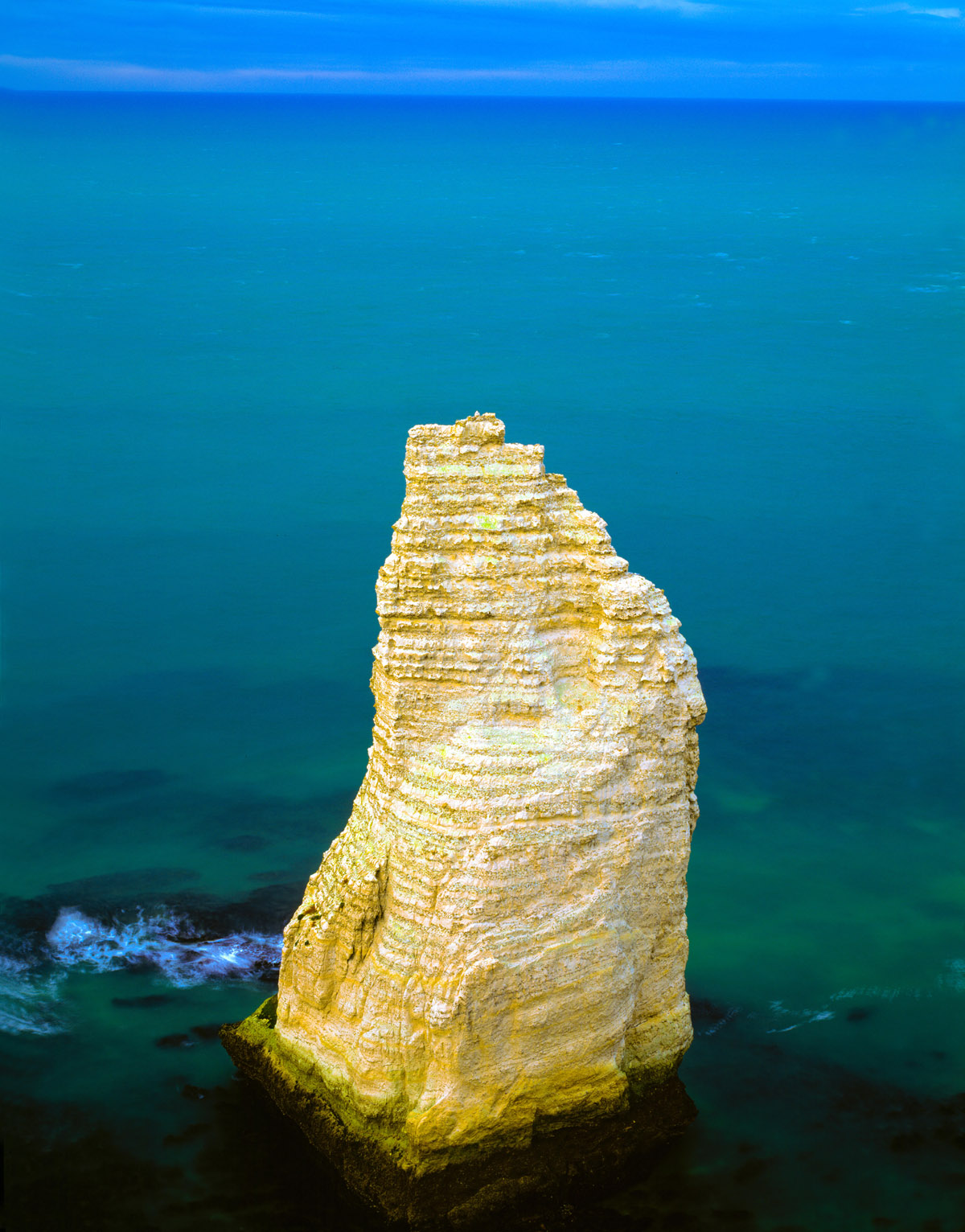 Seastack,  Normandy Cliffs, White Cliffs, Etretat, France photographed by Tom Till