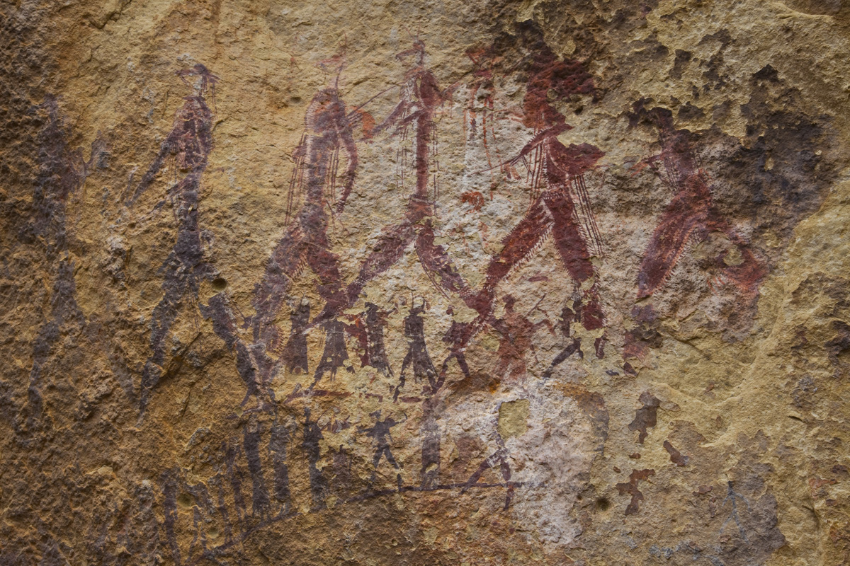 San Rock art Drakensberg Mountains, South Africa photographed by Tom Till