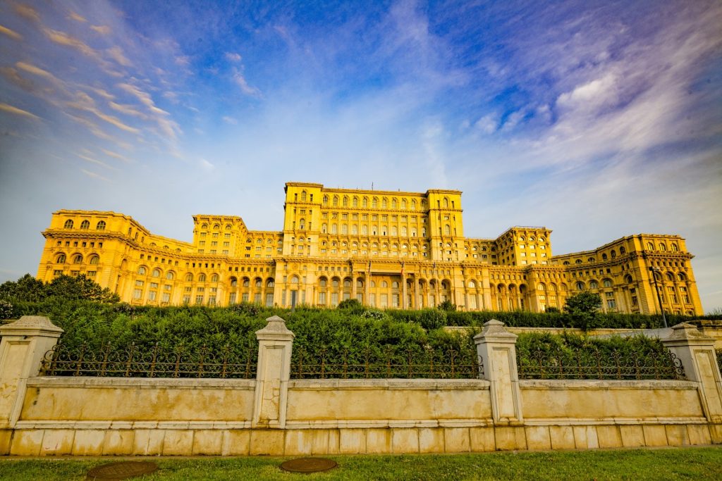 Palace of Parliament, Bucharest, Romania, Second largest government building in the World, Built in 1984 by Ceausescu